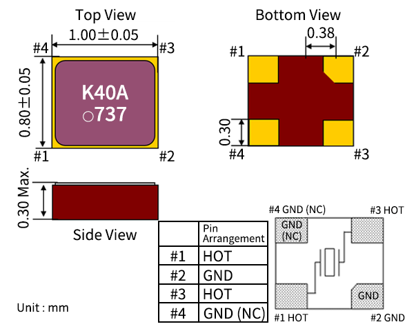 Ultra-Small Crystal Units CX1008SB Series | Technical information 